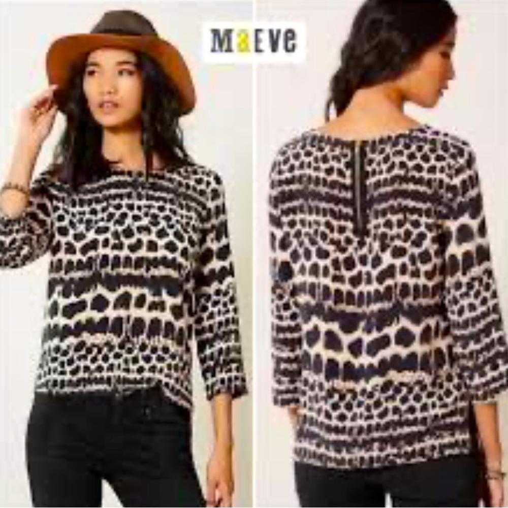 Anthropologie Maeve brand 100%silk women blouse size S